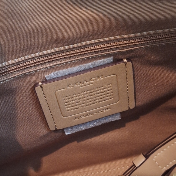 Coach Rowan Satchel Bag In Blocked Signature Canva s CH486 New - Picture 6 of 9